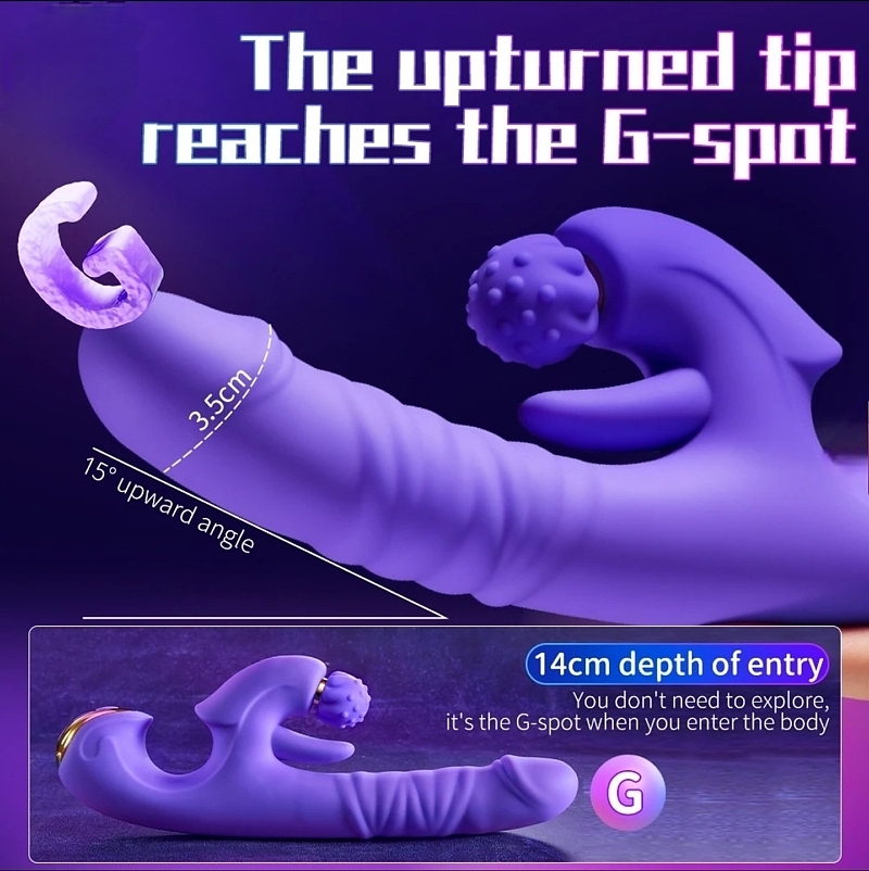 Quake Ecstasy Thrusting Rabbit Vibrator - Image 6