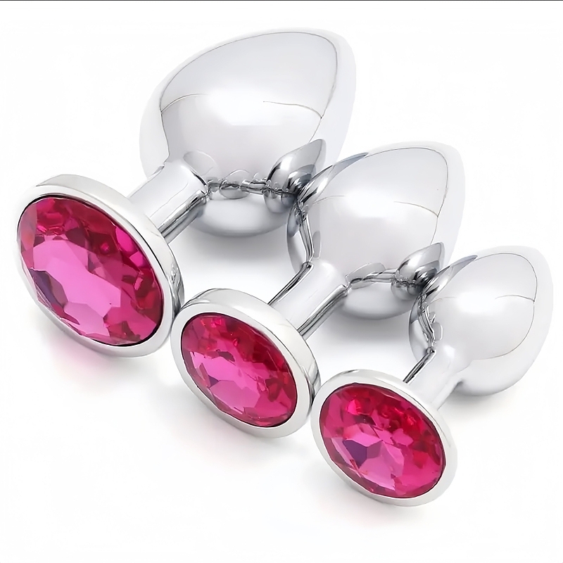Metal Jewelry 3 Piece Anal Plug Set - Image 4