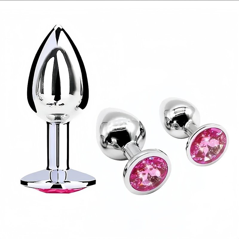 Metal Jewelry 3 Piece Anal Plug Set - Image 5