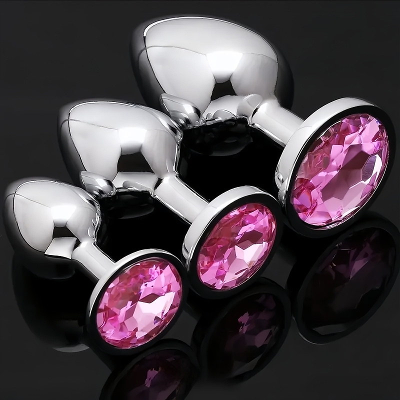 Metal Jewelry 3 Piece Anal Plug Set