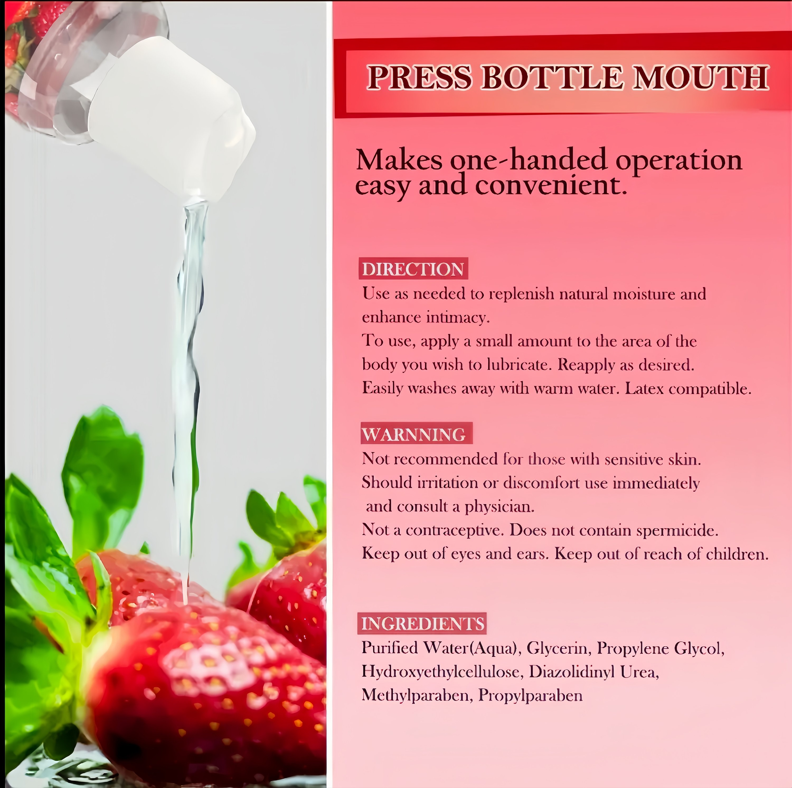 Secret 8oz Strawberry Lubricant - Vaginal & Anal - Image 6