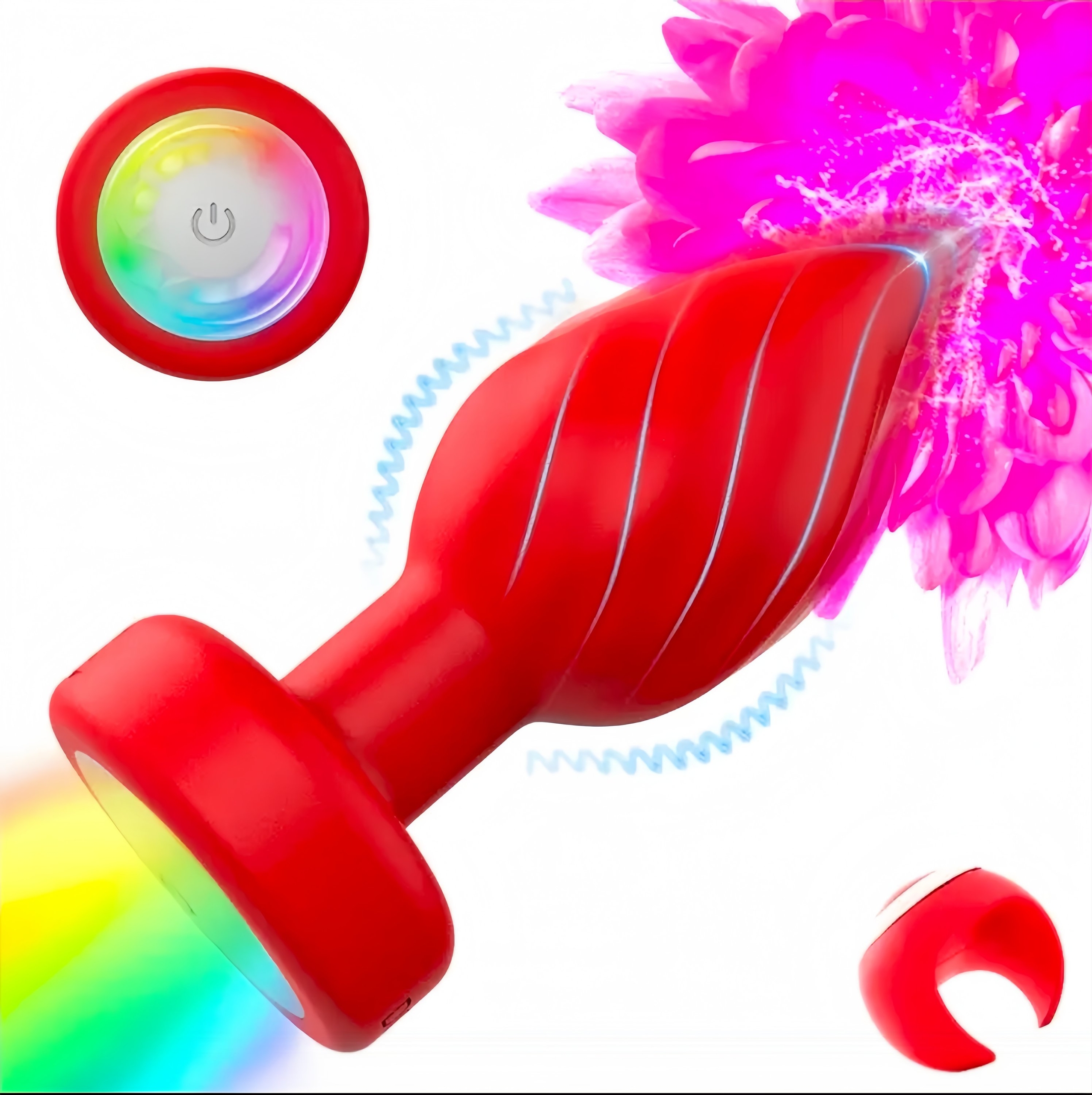 Red Orbit Vibrating Remote Ring Controlled Anal Plug - Image 3