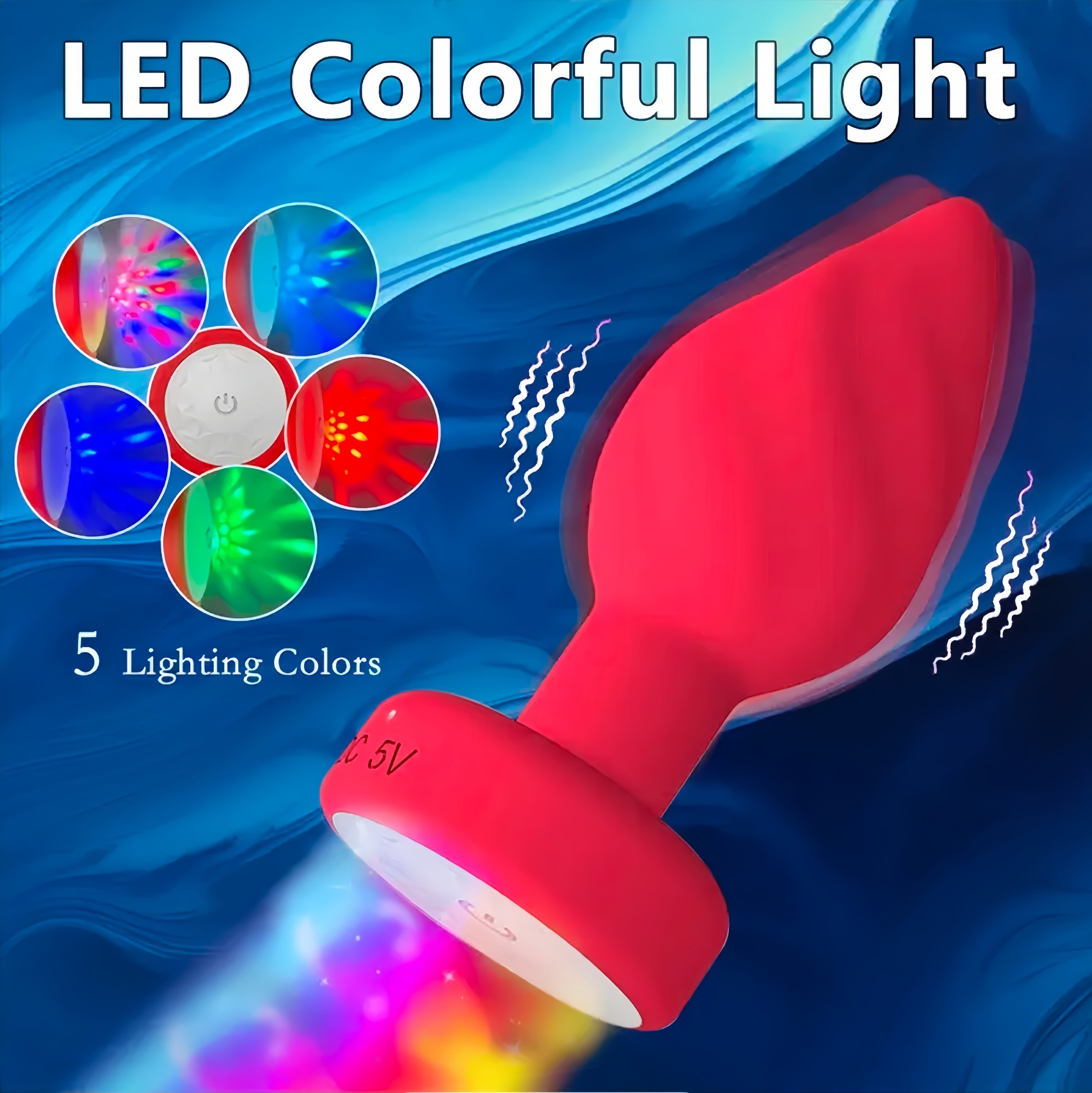 Red Orbit Vibrating Remote Ring Controlled Anal Plug - Image 4