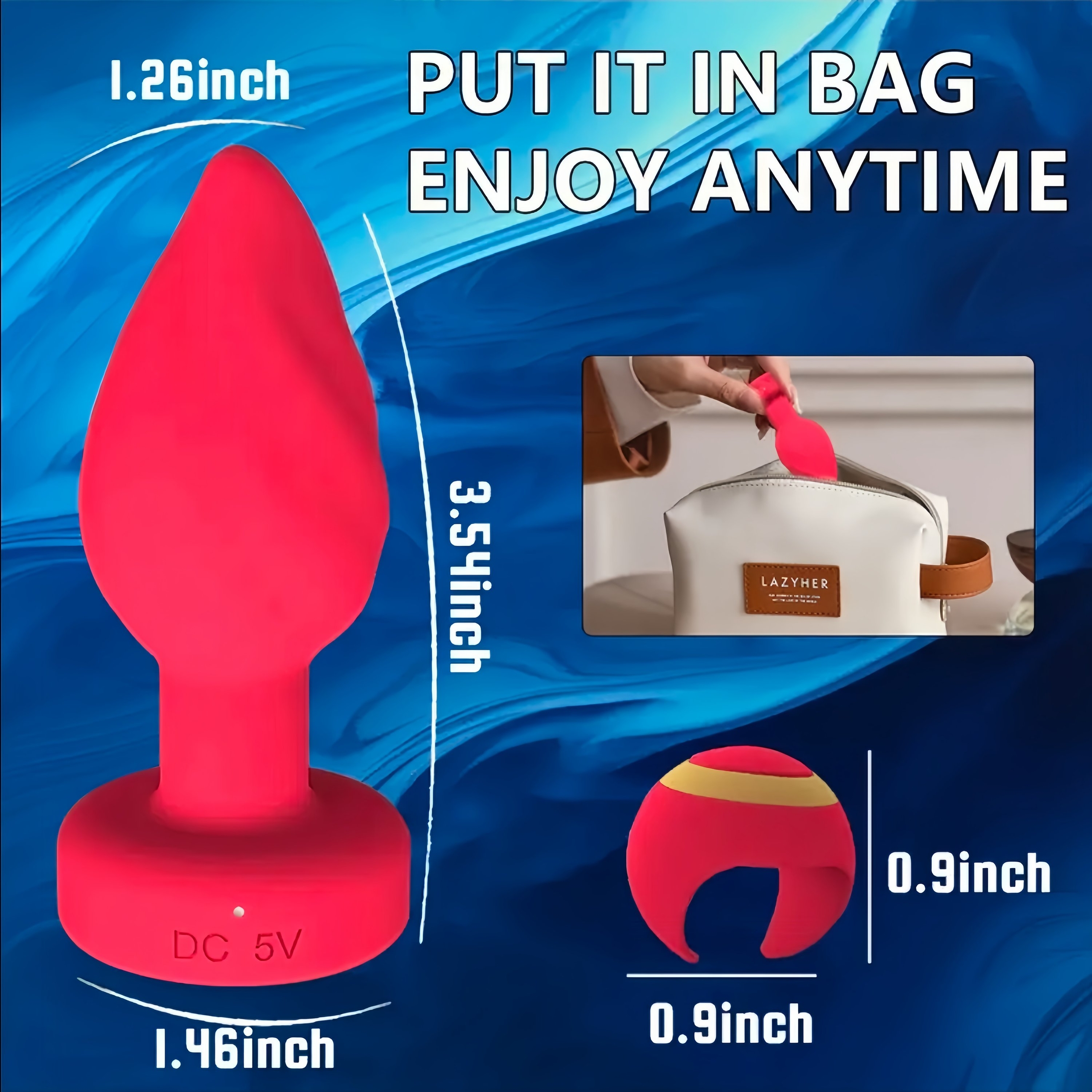 Red Orbit Vibrating Remote Ring Controlled Anal Plug - Image 2