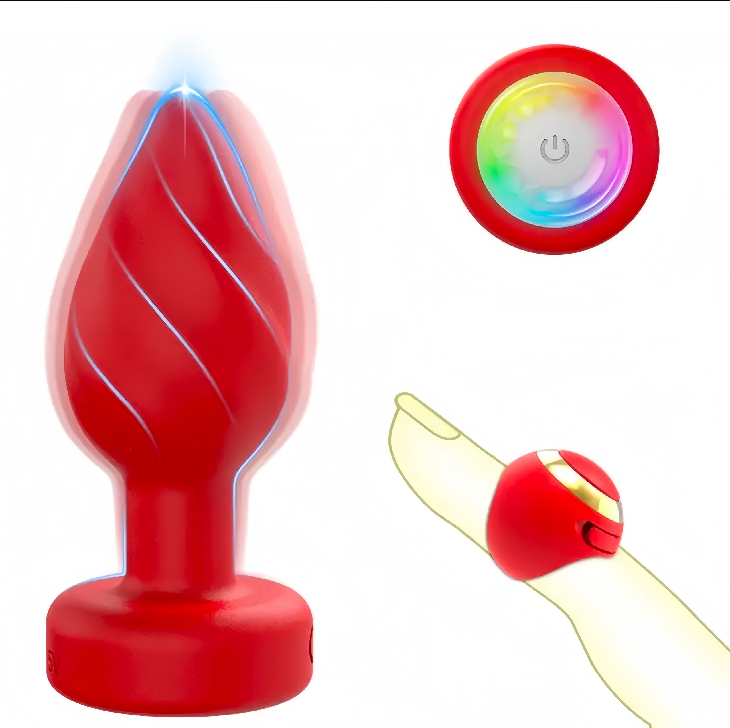 Red Orbit Vibrating Remote Ring Controlled Anal Plug
