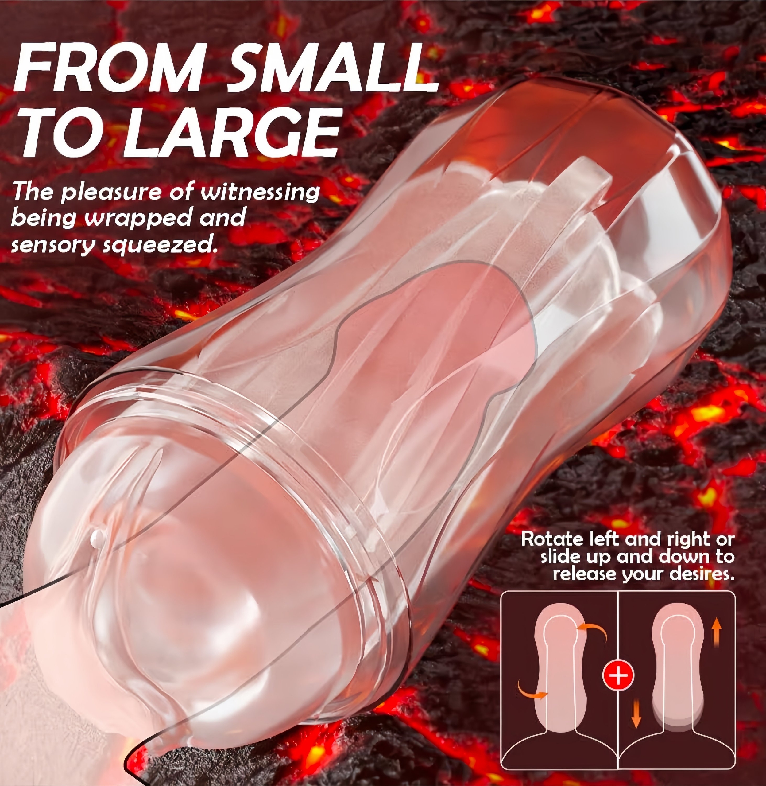 Ice Prism Clear Male Pleasure Masturbator - Image 8