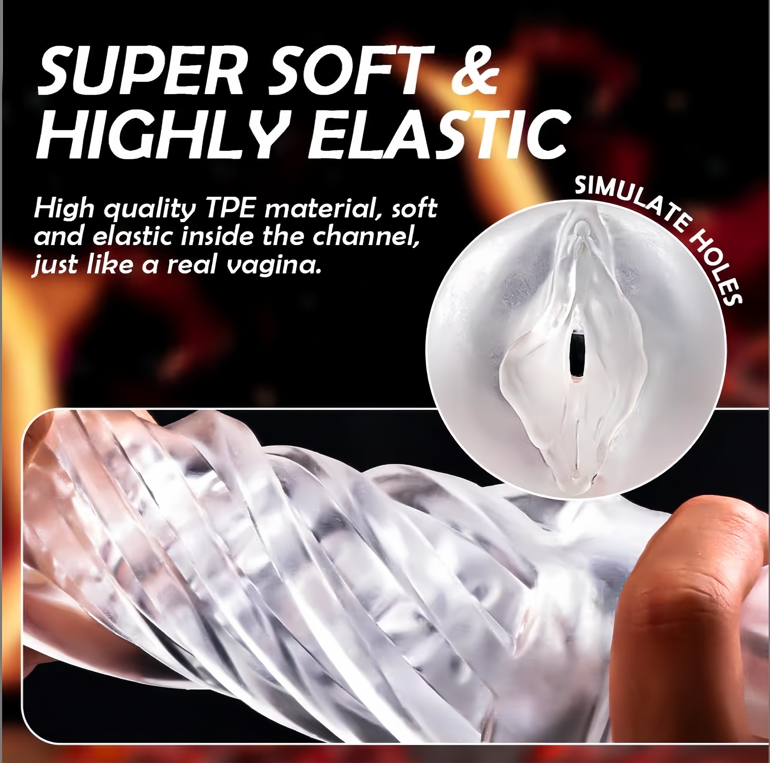 Ice Prism Clear Male Pleasure Masturbator - Image 4