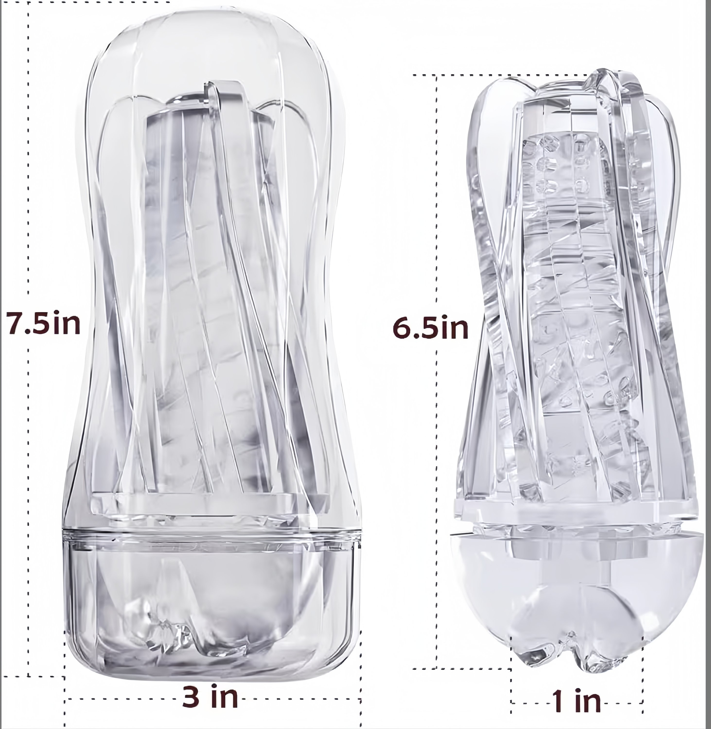 Ice Prism Clear Male Pleasure Masturbator - Image 2