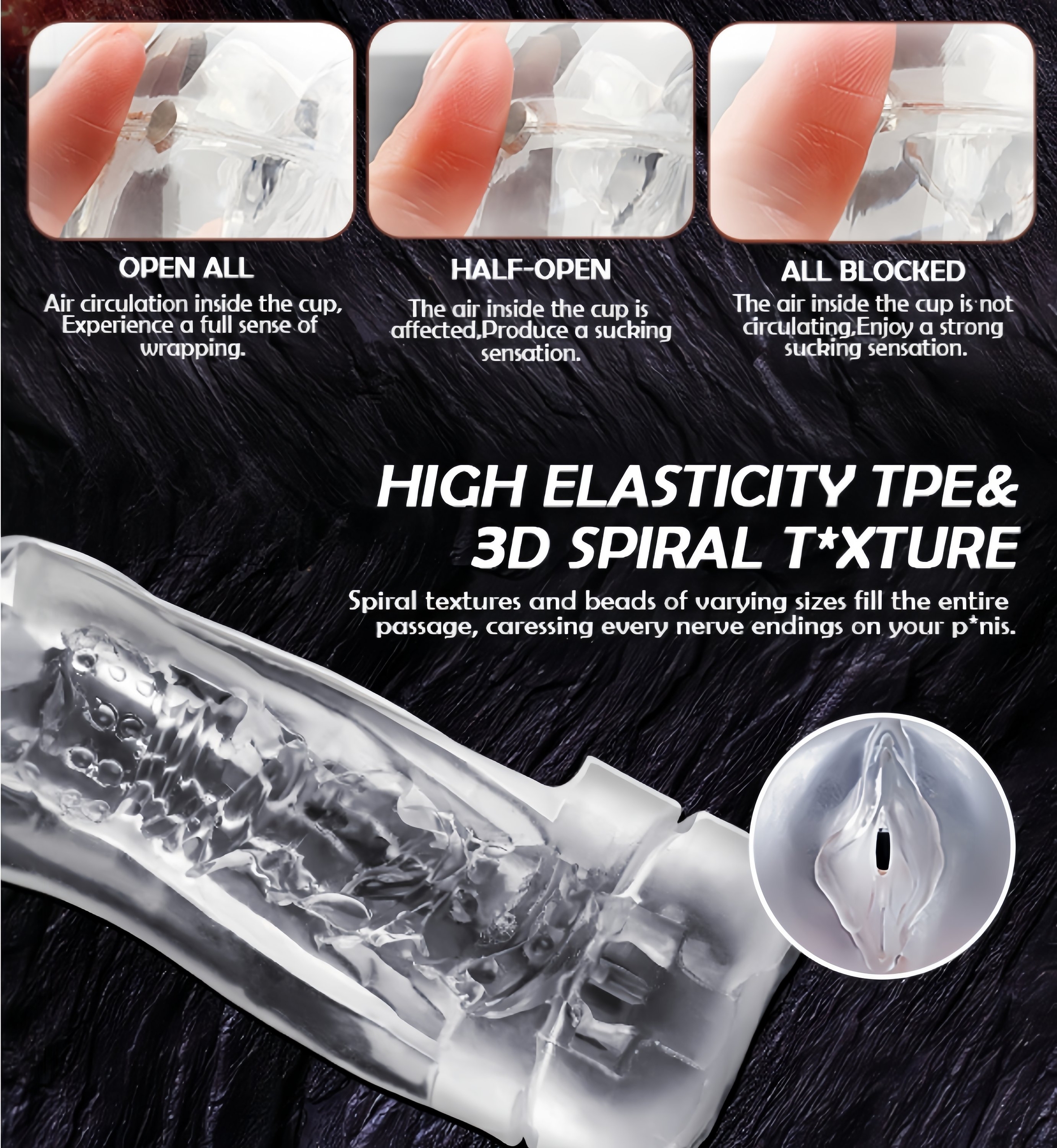 Ice Prism Clear Male Pleasure Masturbator - Image 9