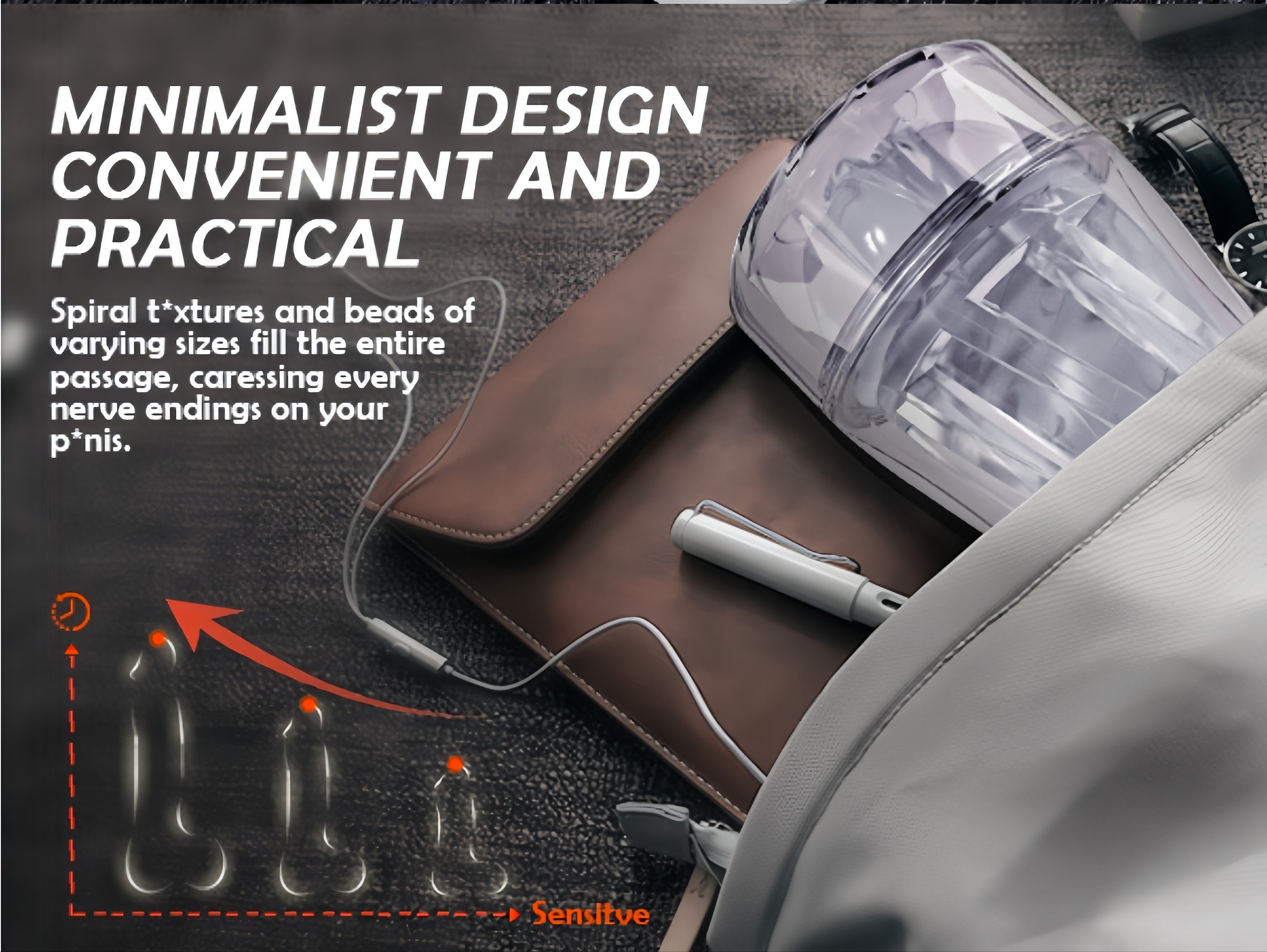 Ice Prism Clear Male Pleasure Masturbator - Image 6