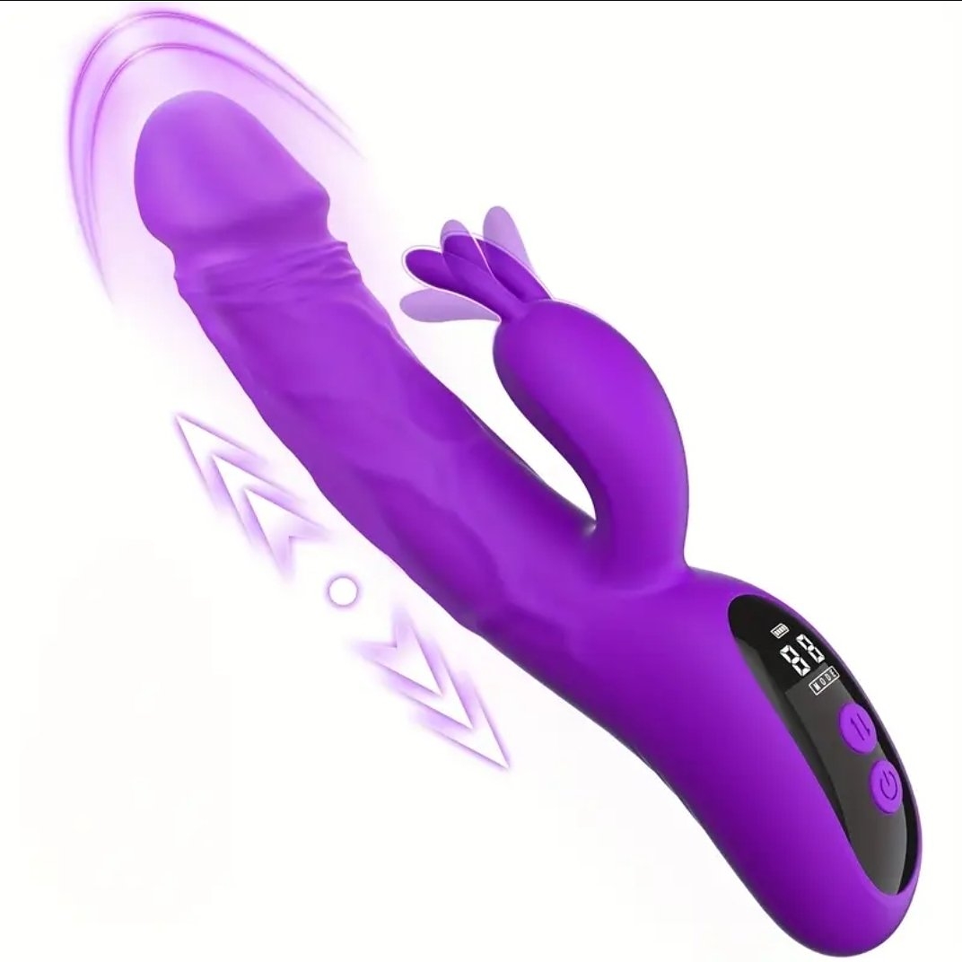 Blush Bunny Thrusting Rabbit Vibrator - Purple